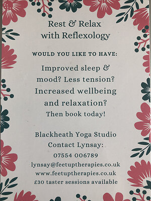 Home. Feet Up Therapies flyer